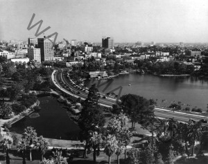 The completed passthrough of Wilshire Boulevard through MacArthur Park.