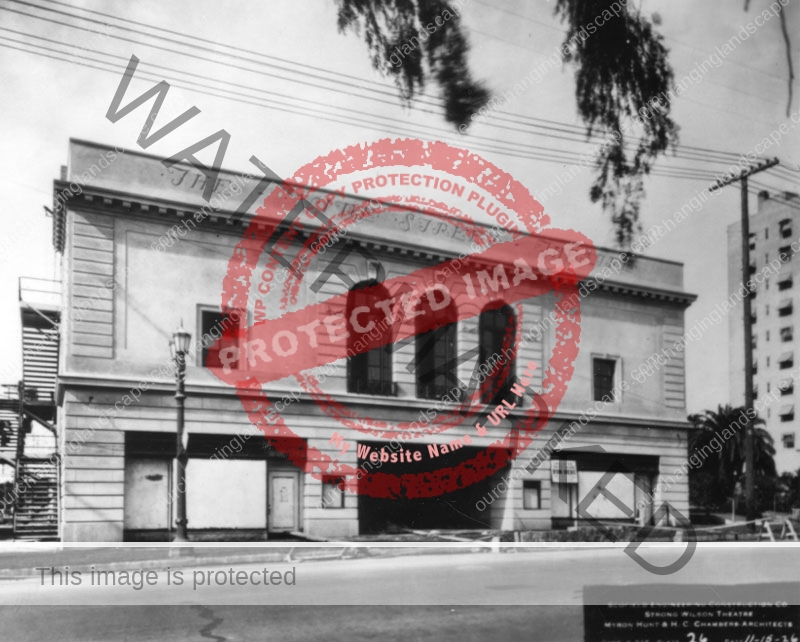 The Wilkes Vine Street Theater and Shops nearing completion in late 1926. Photo USC Collection.